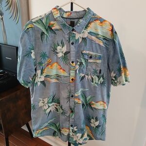 O'Neill Blue Tropical Print Men's Shirt